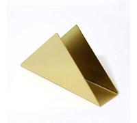 meiliwmlo 17 x 4,5 x 8,6 cm, portatovaglioli oro, portatovaglioli, fermacavaglioli, triangolare, decorazione da tavolo, per tavolo da pranzo, organizzatore di carta