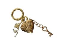 Meiliyizu Adorabile custodia per foto con occhi e delicate stelle marine, in acciaio inox, accessorio portachiavi per adolescenti, C, Taglia unica