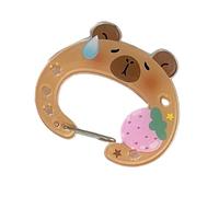 Meiliyizu Adorabile portachiavi in acrilico a forma di animale per uso quotidiano oggetti salvaspazio disegni artigianali capibara portachiavi decorazione, A, Taglia unica