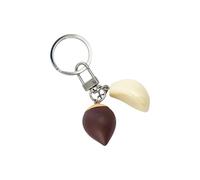 Meiliyizu Culturale Creativo Accessorio Castagna Miniature Portachiavi Sacchetto di Gomma Pendenti Gioielli Per Borse Chiavi Accessori Creativi Portachiavi In Gomma Per Le Chiavi, Felice ed