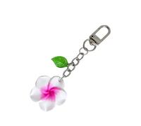 Meiliyizu Dolce Frangipani Portachiavi Fiore Allegro Girasoli Modello Accessorio Decorativo Per Chiavi Borse Bagagli Girasole Carino, bianco, Taglia unica