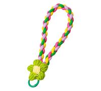 Meiliyizu Elegante cordino colorato intrecciato portachiavi con fascino unico fiore cinturino per telefono intrecciato a mano per accessori chiave auto