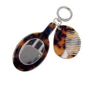 Meiliyizu Elegante portachiavi a pettine in acetato con strumento per il trucco, accessori per borse, portachiavi alla moda, ornamento per donne e ragazze