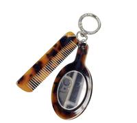 Meiliyizu Elegante portachiavi a pettine in acetato con strumento per il trucco, accessori per borse, portachiavi alla moda, ornamento per donne e ragazze