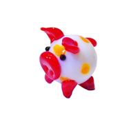 Meiliyizu Fumetto Vetro Piggy Miniature Ornamento Artigianato Statua Animale Colorato Per Adulti Collezioni D'arte E Decori Camera Dei Bambini Ornamento Da
