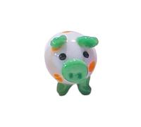 Meiliyizu Fumetto Vetro Piggy Miniature Ornamento Artigianato Statua Animale Colorato Per Adulti Collezioni D'arte E Decori Camera Dei Bambini Ornamento Da