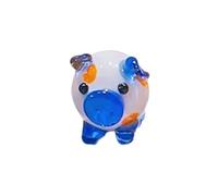 Meiliyizu Fumetto Vetro Piggy Miniature Ornamento Artigianato Statua Animale Colorato Per Adulti Collezioni D'arte E Decori Camera Dei Bambini Ornamento Da