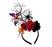 Meiliyizu Halloween Farfalla Ragni Hairhoop Dark Punk Fasce per capelli Accessori per feste per le donne Ragazza Festival Dressingup Ragni Web Fasce