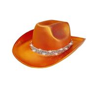 Meiliyizu Jeweled Headwear Heavy Crystal Panama Hat Sorpresa Ragazza Ragazzi Sposa Cappello per Carnevale Festival Musica