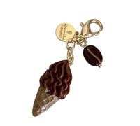 Meiliyizu Portachiavi alla moda a forma di gelato con fibbia, accessorio pratico e accattivante per studenti e trendsetter utilizzare la decorazione portachiavi, cachi, Taglia unica