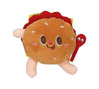 Meiliyizu Portachiavi in peluche con hamburger, mini hamburger carino in peluche patatine fritte portachiavi ornamento borsa donna decorazione borsa scuola studente zaino bel ciondolo peloso
