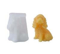 Meiliyizu Stampo in silicone a forma di cane, stampi per candele in silicone a forma di cane, stampi in silicone per resina epossidica per decorazioni in gesso per candele, sapone, gesso, cassiere