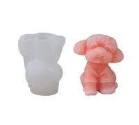 Meiliyizu Stampo in silicone a forma di cane, stampo artigianale per candele, sapone, cioccolato, fondente, gesso, resina, Bichon
