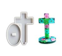 Meiliyizu Stampo in silicone a forma di croce, Stampi in silicone a forma di croce, Stampi per candele a forma di croce per candela, Decorazioni per la casa in gesso, Stampi in resina epossidica
