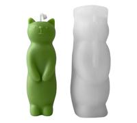 Meiliyizu Stampo in silicone a forma di gatto, stampo in silicone per candele a forma di gatto, per aromaterapia a forma di gatto, elegante stampo per candele