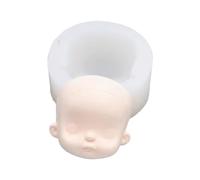 Meiliyizu Stampo in silicone a forma di volto umano a forma di bambola, stampo per cioccolato, argilla, sapone, stampi leggeri per torte, strumenti da forno