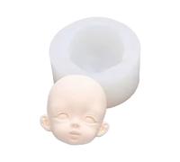 Meiliyizu Stampo in silicone a forma di volto umano a forma di bambola, stampo per cioccolato, argilla, sapone, stampi leggeri per torte, strumenti da forno