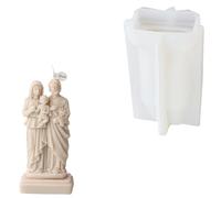 Meiliyizu Stampo in silicone per candele 3D a forma di Gesù, per sapone fatto a mano, gesso, resina, aromaterapia, candele, decorazioni da tavolo