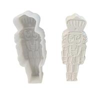 Meiliyizu Stampo in silicone per candele, a forma di schiaccianoci, per candele, sapone, gesso, decorazioni per la casa, stampi in silicone per resina epossidica
