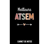 meilleure ATSEM cœur boho: Carnet de notes ATSEM | Bloc notes A5 (6x9 pouces - 15,24 x 22,86 cm) | 100 pages lignées à remplir