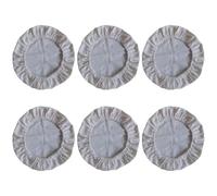 MEILVMEIJI Confezione da 6 coperture per ciotole in cotone biologico elasticizzato, non trattate, riutilizzabili, perfette per ciotole piccole e grandi