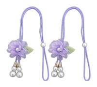 MEILVMEIJI Creativo Perle Fiore Tenda Fermatenda Corde Set Di 2 Eleganti Finestre Tendaggi Holdbacks Legami Accessori Decorazioni Per La Casa