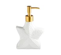 MEILVMEIJI Distributore di crema in ceramica ispirato al mare, con temi marini ruvidi, ventilatore permanente, base antiscivolo per bagno e casa