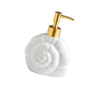 MEILVMEIJI Distributore di crema in ceramica ispirato al mare, con temi marini ruvidi, ventilatore permanente, base antiscivolo per bagno e casa