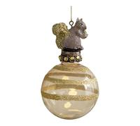 MEILVMEIJI Scintillii gli ornamenti della sfera di vetro di Natale nella forma degli scoiattoli e delle lacrime per le decorazioni dell'albero di festa