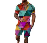 MEIMIYI Camicia Ginnastica Monocolore Uomo Pantaloni Sportivi Uomo t-Shirt per Set Uomo Tuta streatwear Uomo Tuta Sportiva Uomo Tshirt Set Casual Uomo A-22 L
