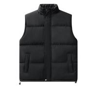 MEIMIYI Gilet Da EsternoDa Slim Fit Colletto GrandezzaGiletBase Trend All-Match Senza ManicheGiletUomo Warm Ispessito Comodo Gilet TradizionaleDa A-Black 7XL