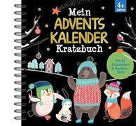 Mein Adventskalender-Kratzbuch: Mit 24 Kratzseiten & Bambusstick