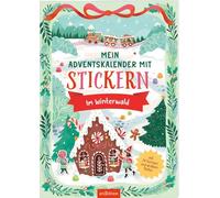 Mein Adventskalender mit Stickern - Im Winterwald: Mit 24 Türchen und großem Poster