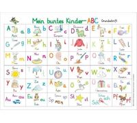Mein buntes Kinder-ABC: Lernposter in Grundschrift DINA 4 laminiert