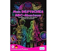 Mein DEUTSCHES ABC-Abenteuer: Malbuch mit 80+ Mandalas | Spielerisch Deutsch lernen mit Zahlen, Tieren, Wörtern & Buchstaben zum Ausschneiden für Kinder ab 4 Jahren