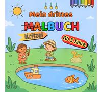 Mein drittes Kritzelbuch - Für Kinder ab 3 Jahren: Kreatives Malbuch für Vorschulkinder mit 60 neuen Motiven, klaren Linien & ausmalbaren Begriffen - ... von Sprache, Konzentration & Fantasie