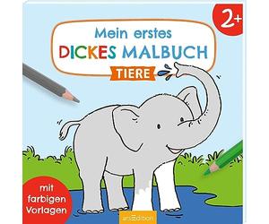 Mein erstes dickes Malbuch ab 2 - Tiere: Mit farbigen Vorlagen
