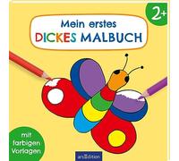 Mein erstes dickes Malbuch ab 2: Mit farbigen Vorlagen | Erstes Ausmalen mit einfachen Motiven