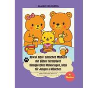 Mein erstes Kawaii Tiere-Malbuch: Einfache süße Tiere zum ausmalen, perfekt für kleine Künstler ab 4 Jahren