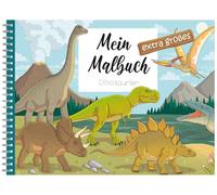 Mein extra großes Malbuch - Dinosaurier: Dino-Malspaß im A3-Format mit handgezeichneten Illustrationen zum Ausmalen sowie spannenden Dino-Fakten zum Vorlesen für Kinder ab 4 Jahren