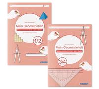 Mein Geometrieheft 1/2 und 3/4 im Set: geeignet für die 1. bis 4. Klasse, beinhaltet motivierende Arbeitsseiten zum Thema Form und Raum