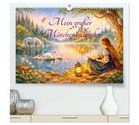 Mein großer Märchenkalender (hochwertiger Premium Wandkalender 2027 DIN A2 quer), Kunstdruck in Hochglanz: Eine Reise in die magische Märchenwelt mit KI