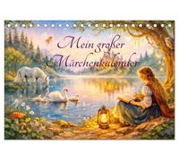 Mein großer Märchenkalender (Tischkalender 2027 DIN A5 quer), CALVENDO Monatskalender: Eine Reise in die magische Märchenwelt mit KI
