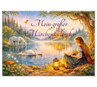 Mein großer Märchenkalender (Wandkalender 2027 DIN A2 quer), CALVENDO Monatskalender: Eine Reise in die magische Märchenwelt mit KI