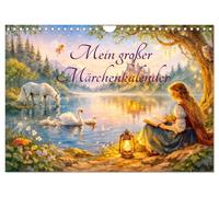Mein großer Märchenkalender (Wandkalender 2027 DIN A4 quer), CALVENDO Monatskalender: Eine Reise in die magische Märchenwelt mit KI