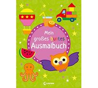 Mein großes buntes Ausmalbuch (Eule): Malbuch mit Vorlagen und vielen Motiven zum Nachmalen für Kinder ab 3 Jahre