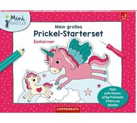Mein großes Prickel-Starterset: Einhörner: Inhalt: Große Filzmatte, griffige Prickelnadel, 8 Motive zum, Aufstellen