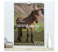 Mein ISLANDPFERDE Planer - Geburtstage, Hof-Feste, Turniere (hochwertiger Premium Wandkalender 2026 DIN A2 hoch), Kunstdruck in Hochglanz: Geburtstage, Hof-Feste und Turniere