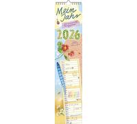Mein Jahr - Der praktische Alltagsplaner 2026 - Streifenplaner - Wandplaner - Küchen-Kalender - 11,3x49,5