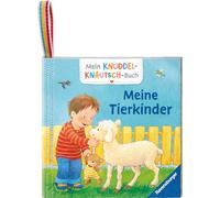 Mein Knuddel-Knautsch-Buch: Meine Tierkinder; weiches Stoffbuch, waschbares Badebuch, Babyspielzeug ab 6 Monate